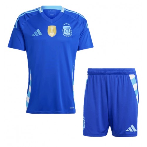 Maglia Calcio Argentina Seconda Divisa Bambino Copa America 2024 Manica Corta (+ pantaloncini)